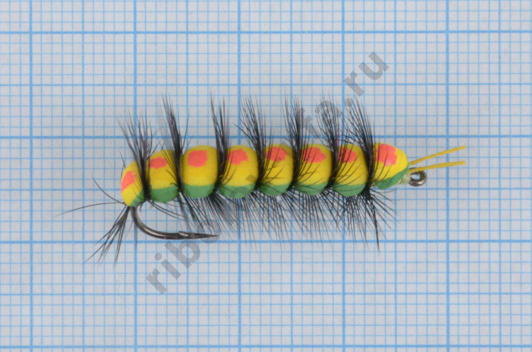 Мушка Гусеница 27мм в асс.