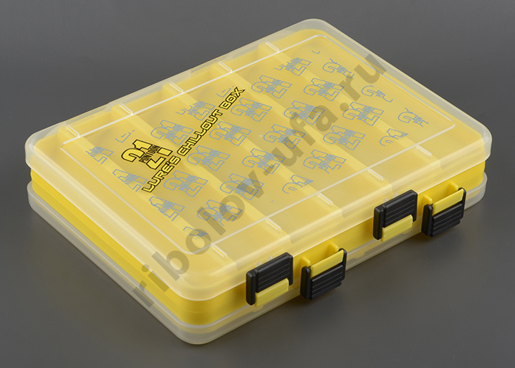 Коробочка Pontoon 21 LCB двусторонняя (206х170х42мм) желтая/верх прозр.