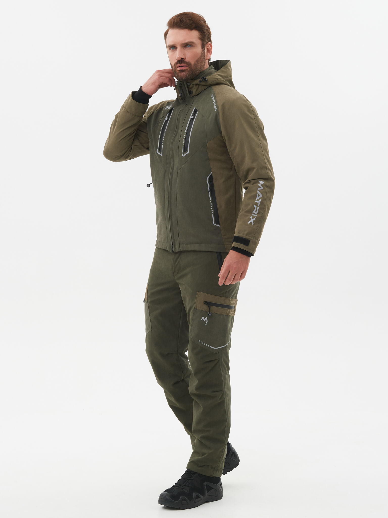 Костюм демисезонный Матрица ткань Исландия цвет Хаки (Размер: 48-50, Рост: 170-176)