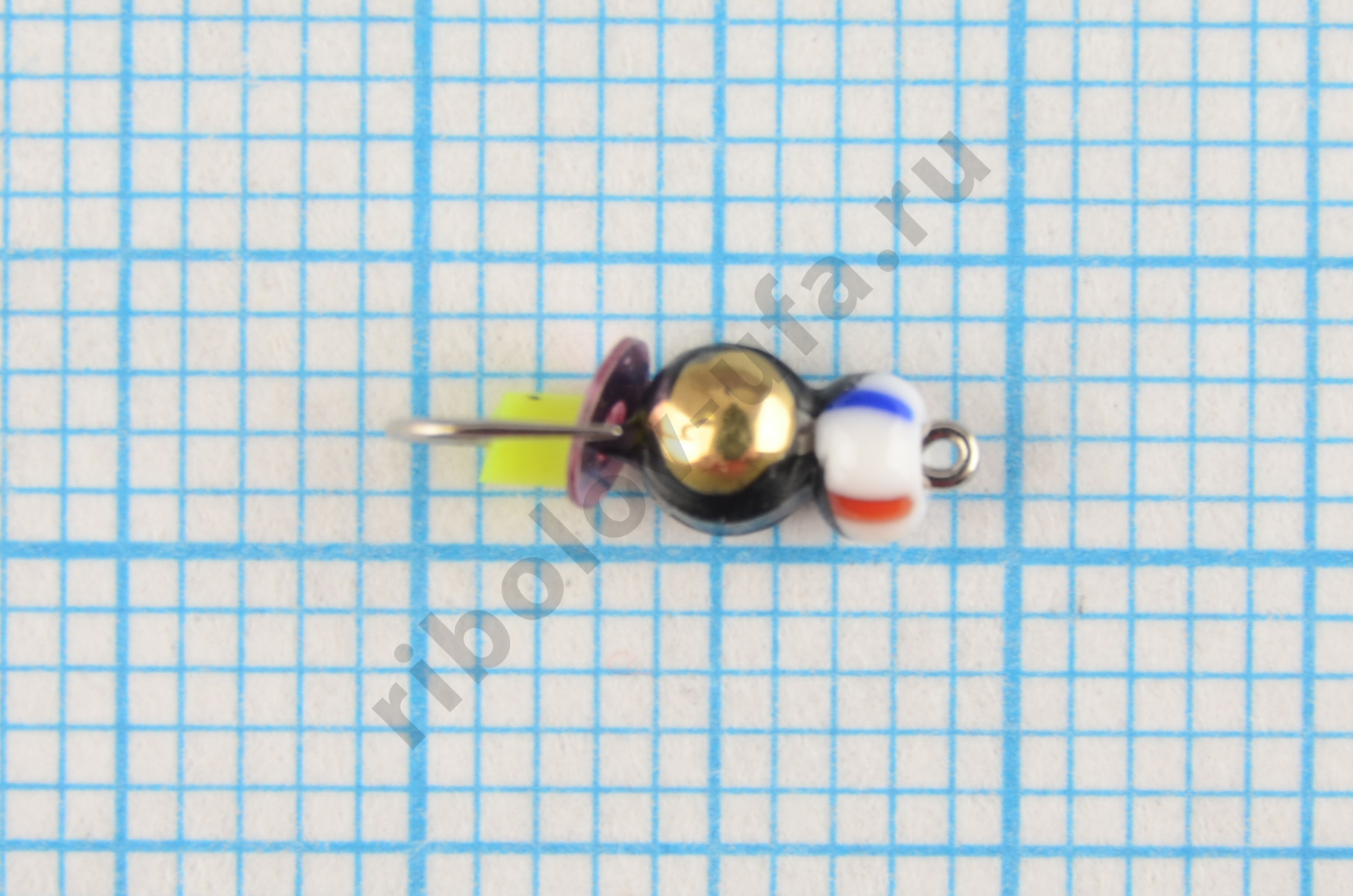 Мормышка Wormix точеная вольфрамовая Таблетка d=3 с золотой коронкой арт. 3051