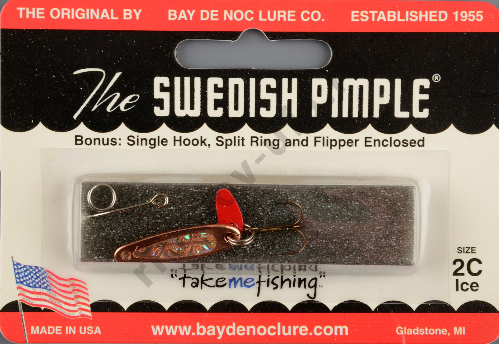 Блесна Swedish Pimple Ice №2 Copper Ice