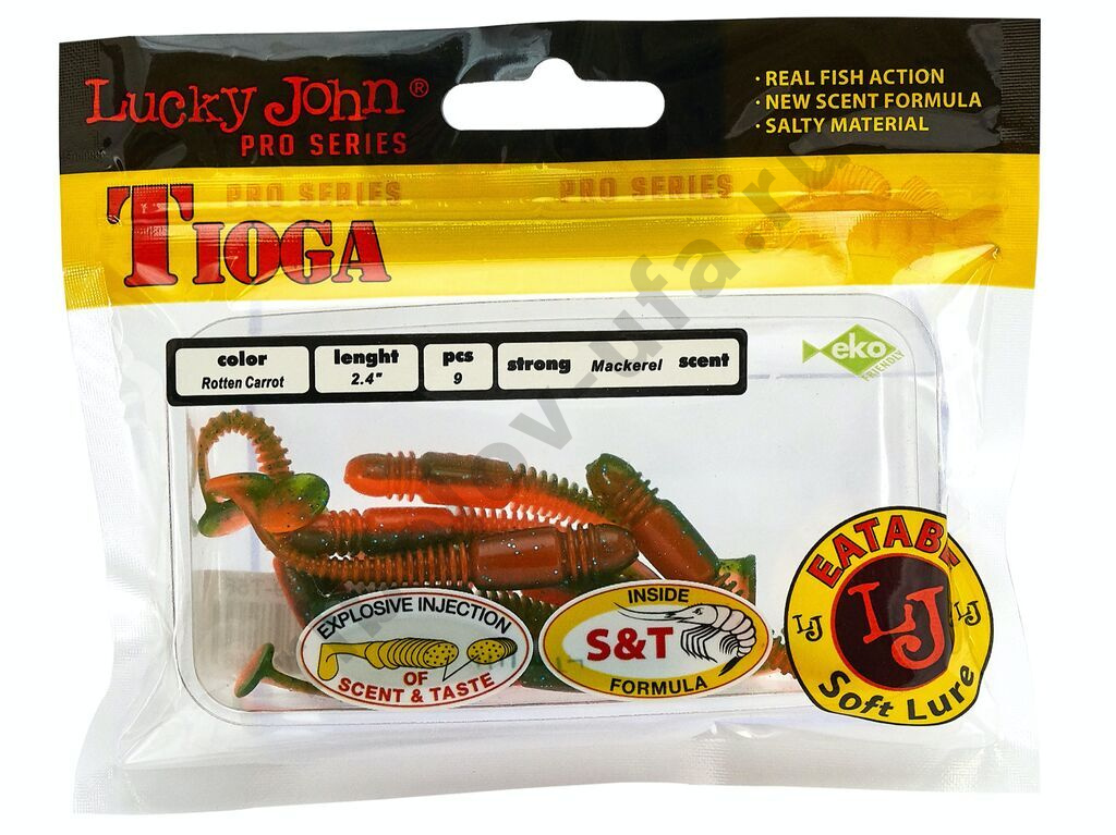 Силиконовая приманка Lucky John Pro Series Tioga 2.4in 6.1см /T56 (9 шт/уп)
