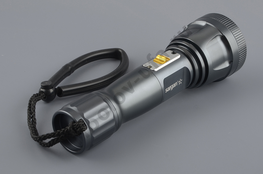 Фонарь подводный Sargan Манул 1100 люмен, 3 ДИОДА,аккум., свет желтый