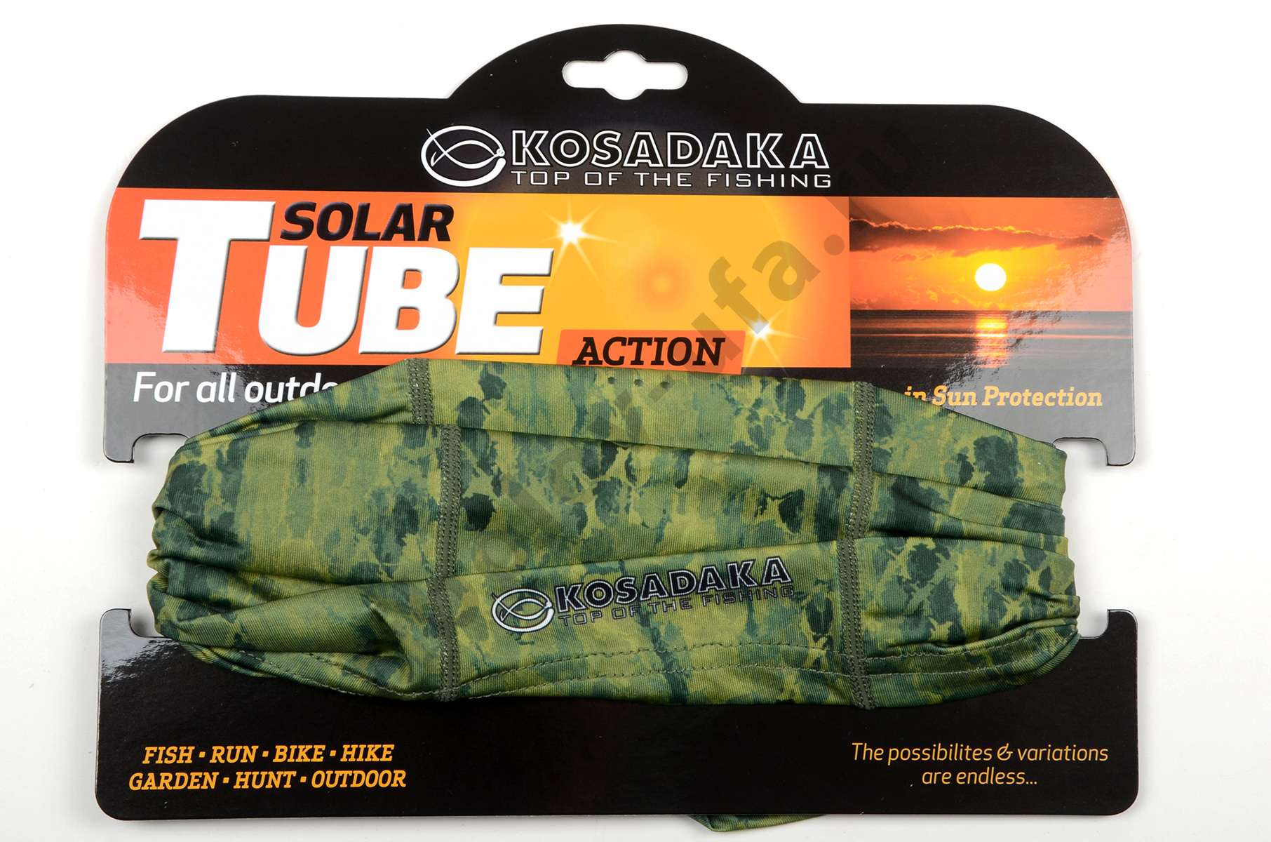 Маска бафф Kosadaka Ice Silk Sunblock UV защита, цв. Khaki Snake