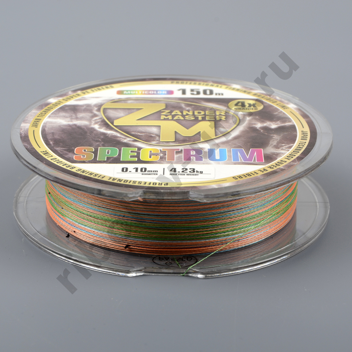 Шнур плетёный Zander Master Braided Line x4 Spectrum multicolor, 150м, 0.16мм, 10.12 кг