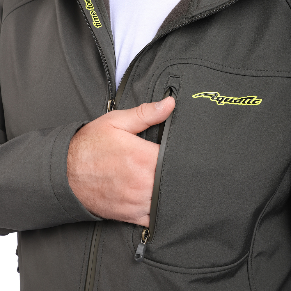Куртка Aquatic КС-06 (soft shell, мембрана 10000/10000) цвет: хаки, размер L