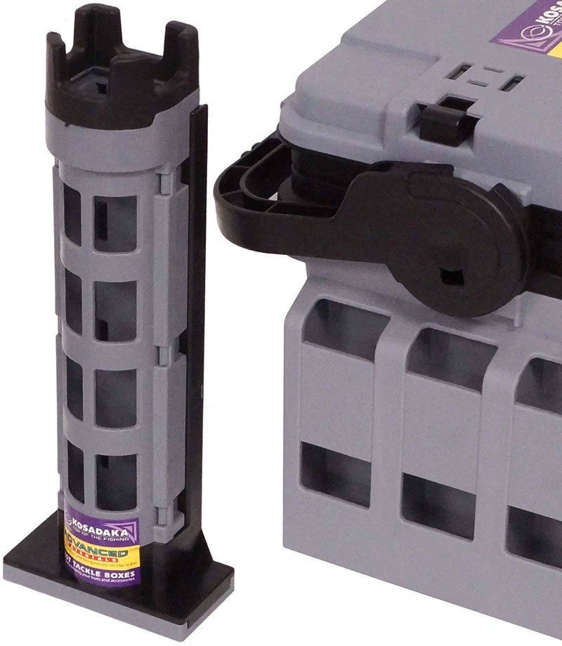 Стакан-держатель удилищ Kosadaka 4,5*29см для форелевого ящика, серый