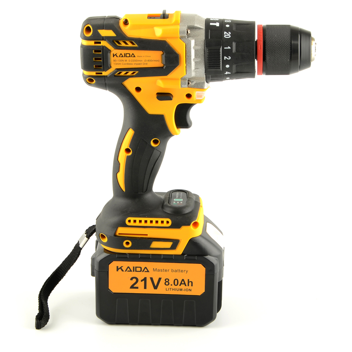 Шуруповерт-электробур Kaida 21V 8A (в кейсе)
