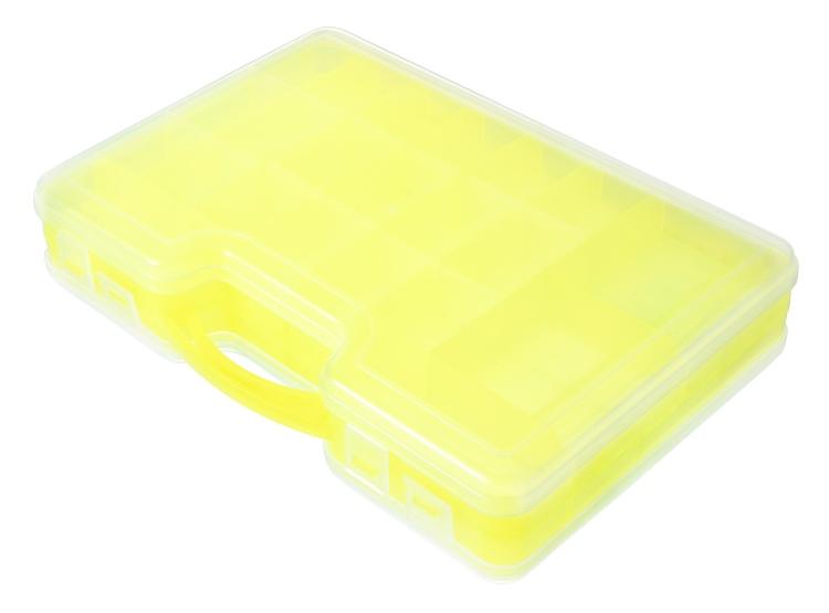 Кейс КД-1 двухсторонний с ручкой Желтый (290*210*60) Три Кита