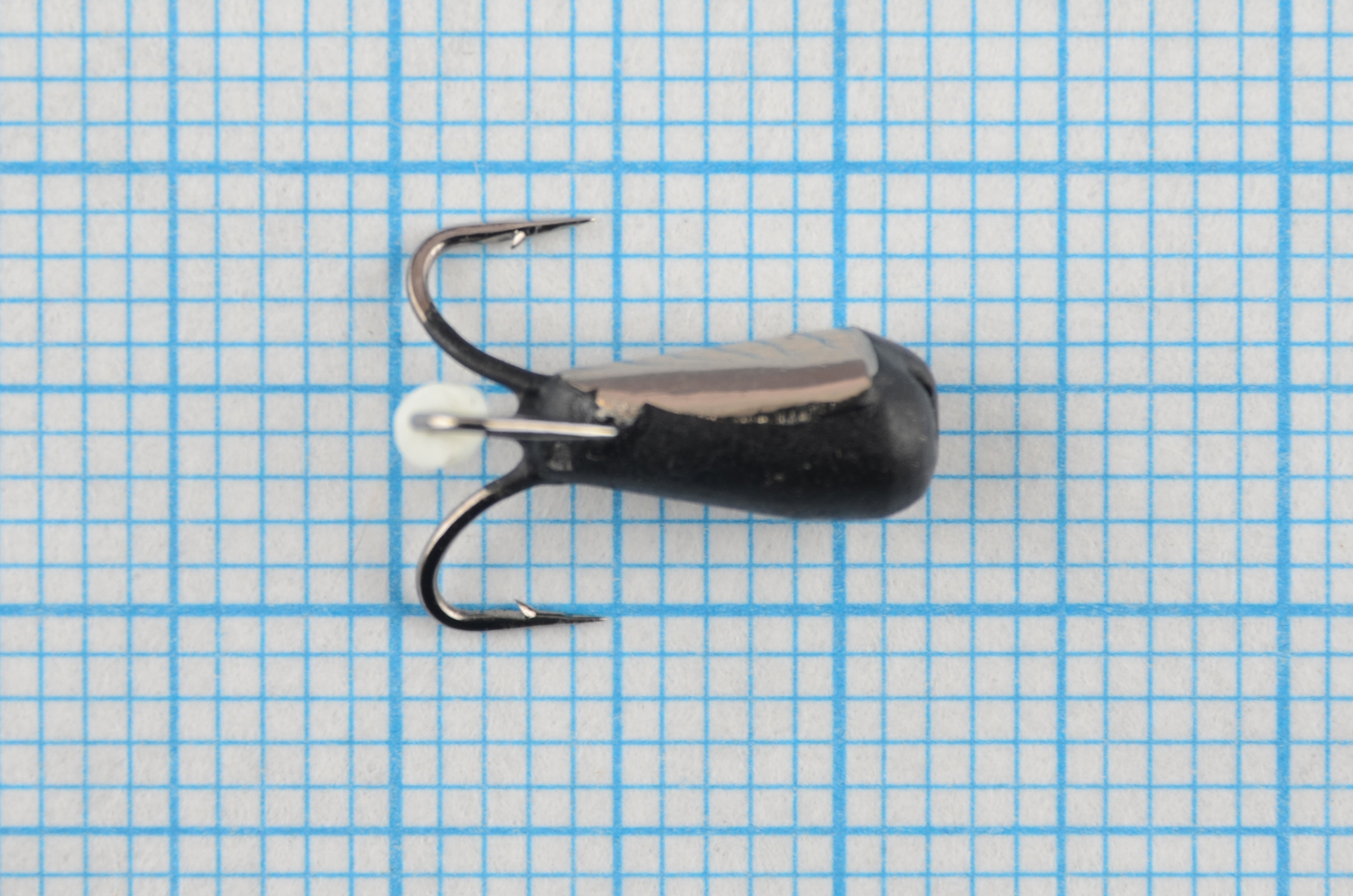 Мормышка Владимирский вольфрам Чертик с отверстием 4мм 1,15гр серебр/коронка