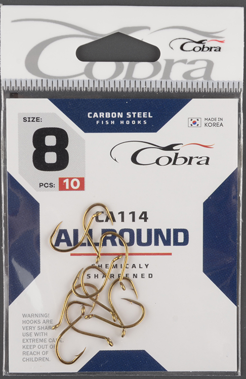 Одинарные крючки Cobra Beak сер.CA114 разм.008