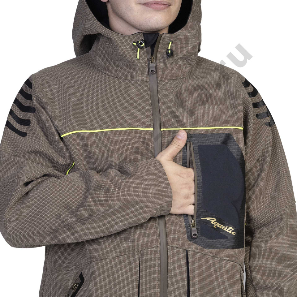 Куртка Aquatic демисезонная КС-04П (soft shell, цвет: песочный) р. 48-50
