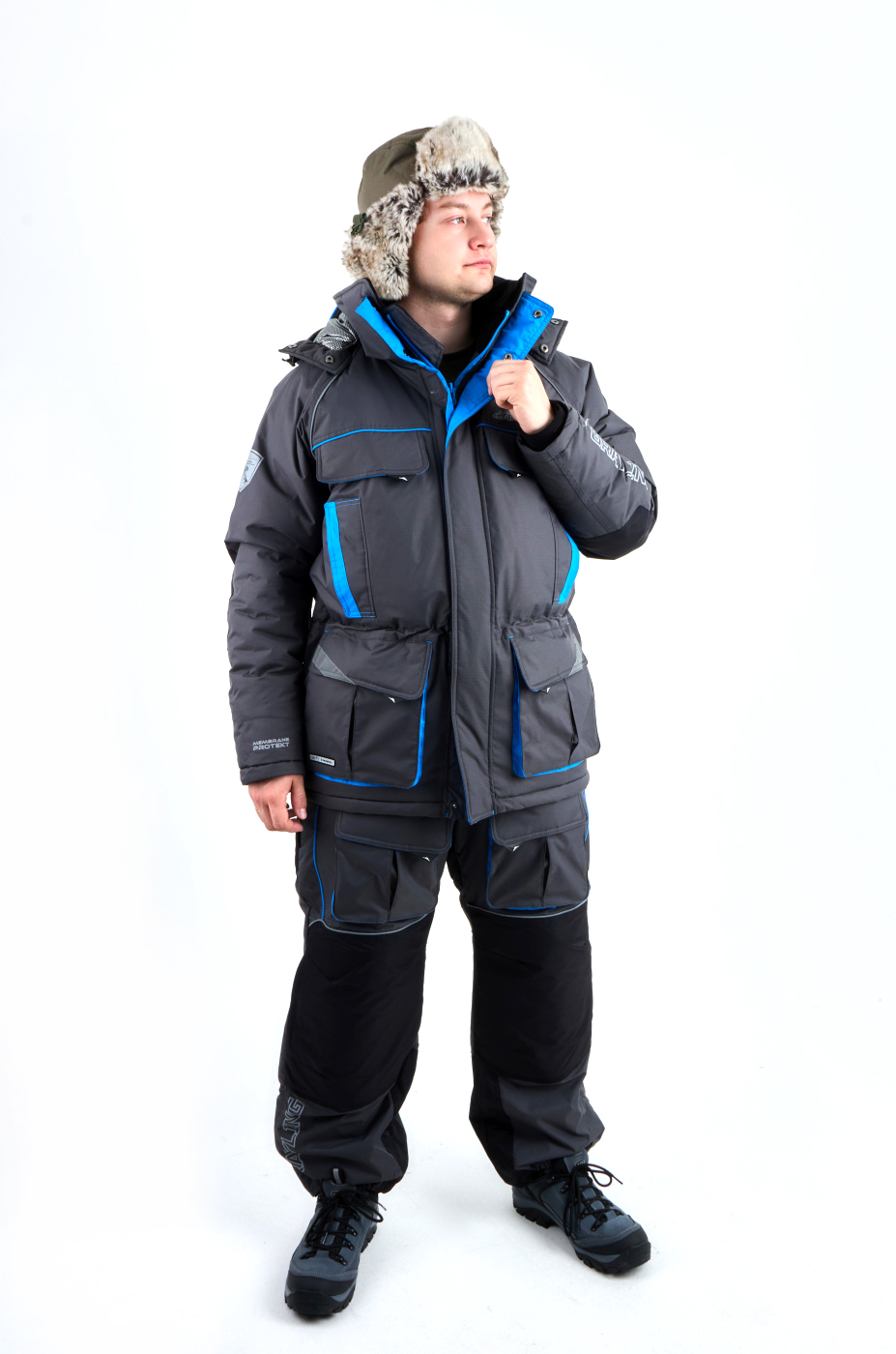 Костюм зимний Novatex Камчатка Магма цв.т.графит-синий р. 48-50 рост 182-188