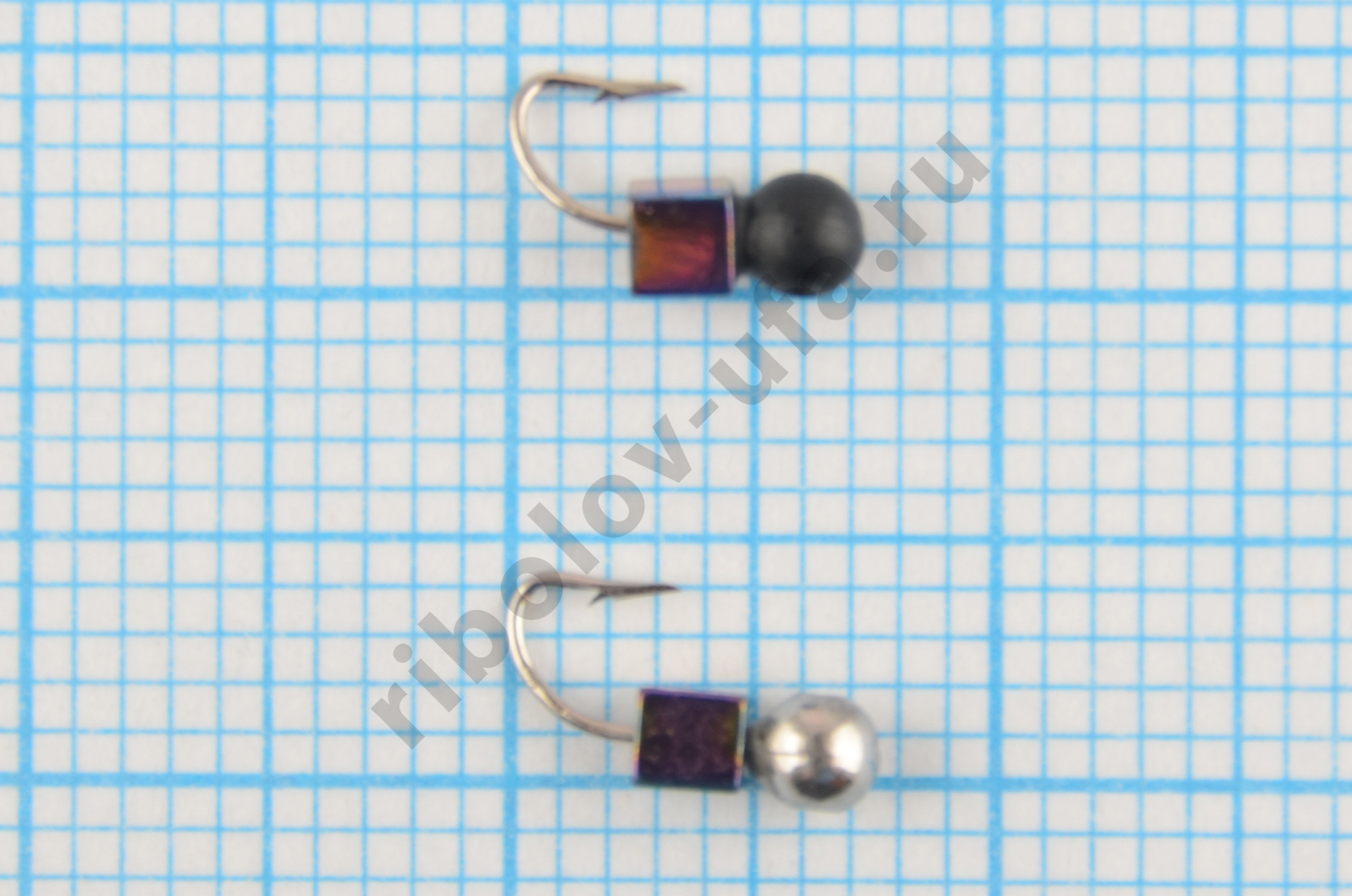 Мормышка Мир Вольфрама Дробь Хамелеон кубик на крючке д. 2,5 мм серебро