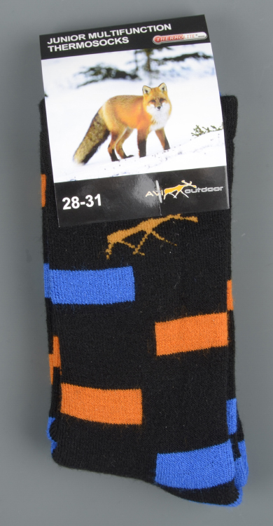 Термоноски AVI-Outdoor Junior (арт. 505) с шерстью мериноса 40%, р.36-39, Рисунок-прямоугольник(-30)