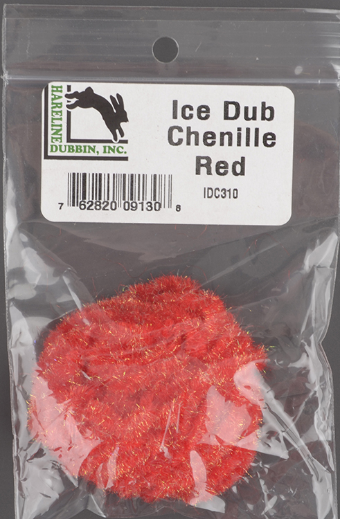 Синель Hareline блестящая Ice Dub Chenille #310 Red Idc310