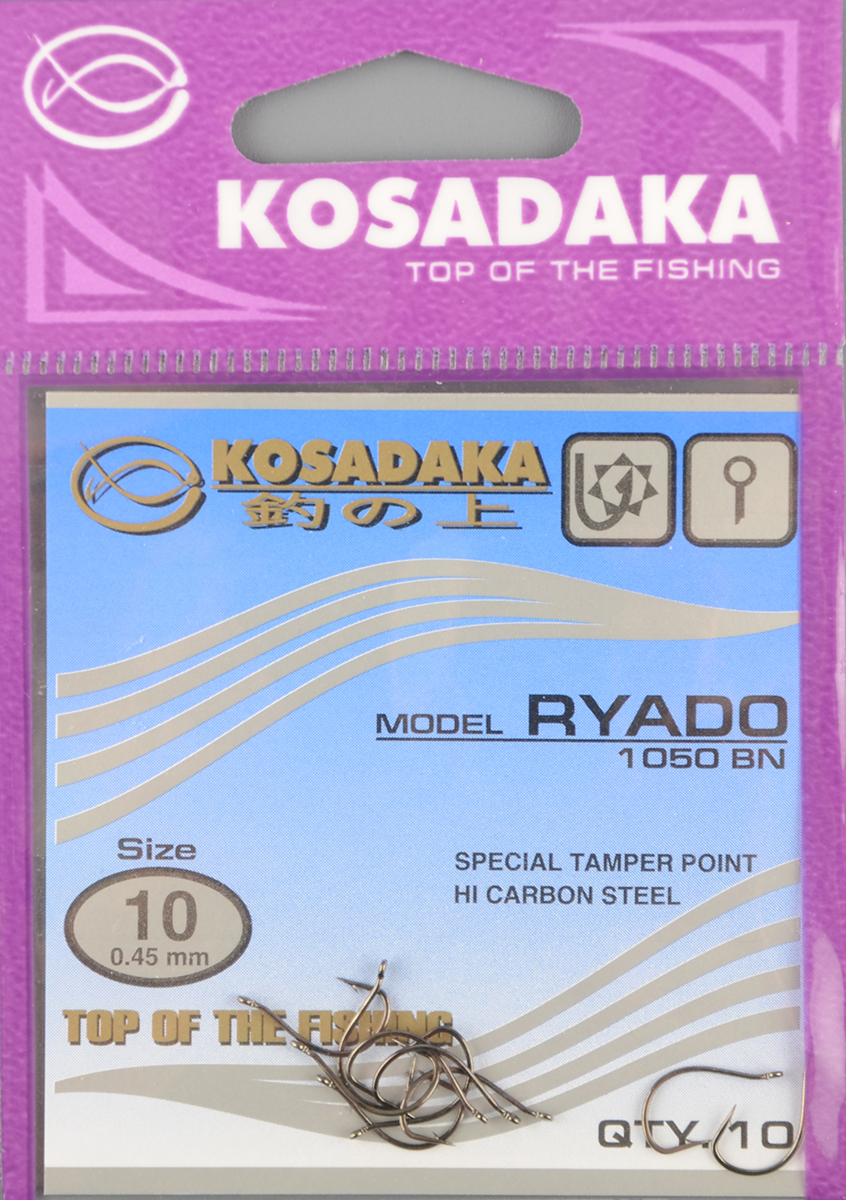 Одинарные крючки Kosadaka Ryado BN №10