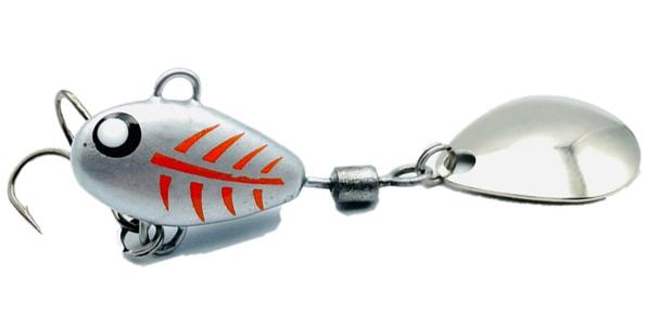 Тейл-спиннер UF Studio Hurricane 7,5гр. 20мм. кр. тройник №14, цв. Silver Ghost