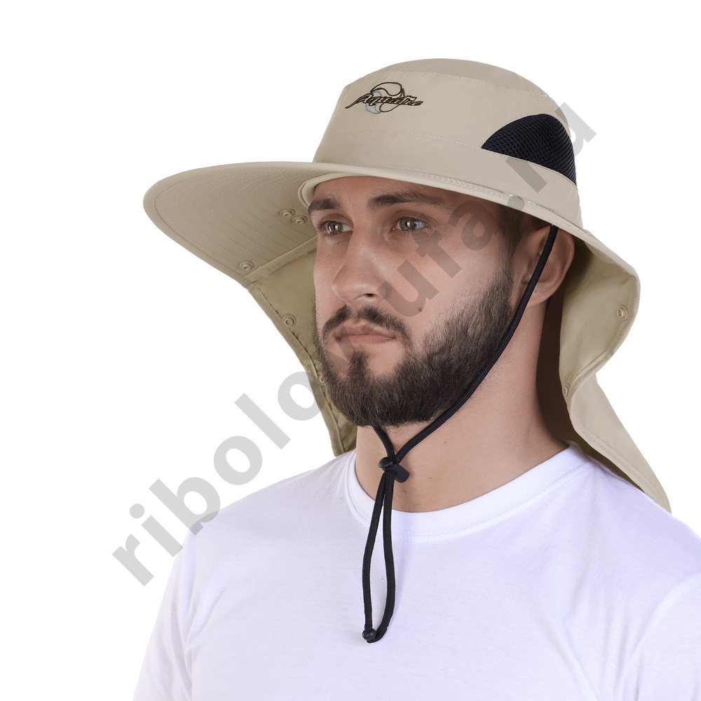 Панама Aquatic с защитой лица и шеи КА-16Б (цвет: бежевый; UPF50+)