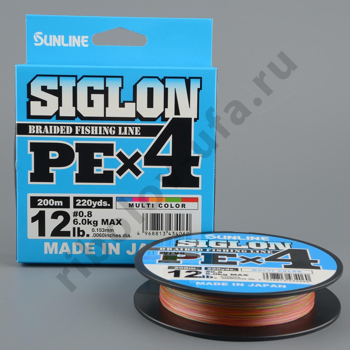 Шнур плетёный Sunline Siglon PEx4 150m Multicolor #0.8/ 12lb