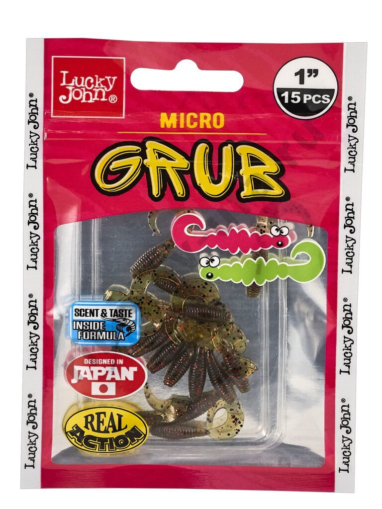 Силиконовая приманка Lucky John Pro Series Micro Grub 1.0in 2.5см /PA03