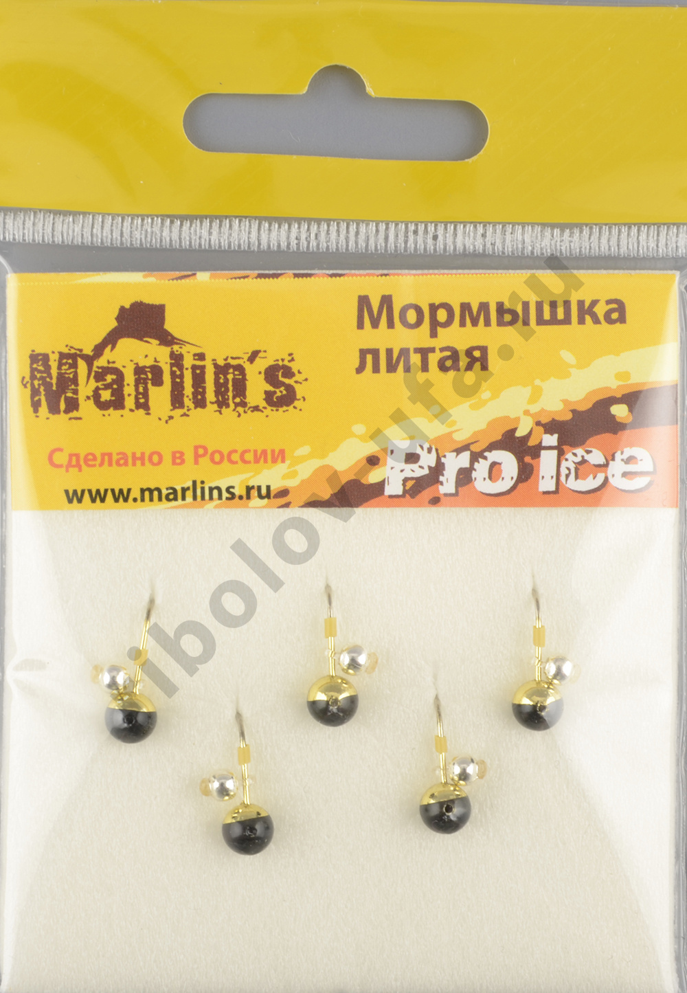 Мормышка литая Marlins Шар 5мм (0,69гр) бусина золото-серебро 7000-323