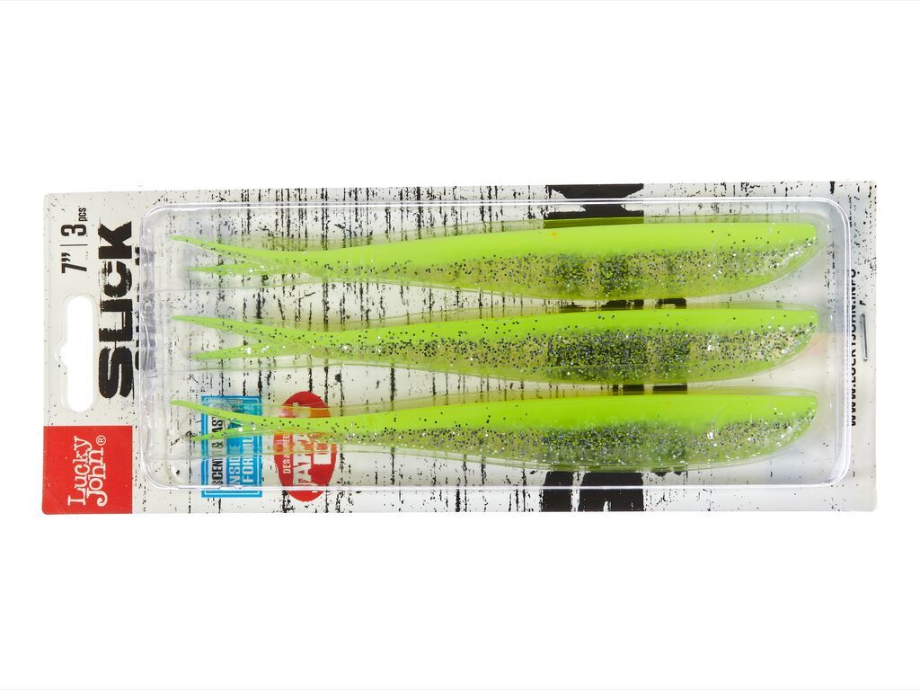 Силиконовая приманка Lucky John 3D Slick Shad-V 7.0in 17,8см /008