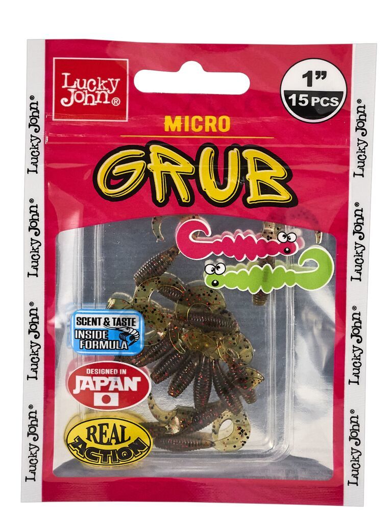 Силиконовая приманка Lucky John Pro Series Micro Grub 1.0in 2.5см /PA03