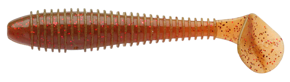 Силиконовая приманка Keitech Swing Impact Fat 2.8 in 7см 3,5гр (8шт/уп) PAL# 07 Motor Oil Red Flake