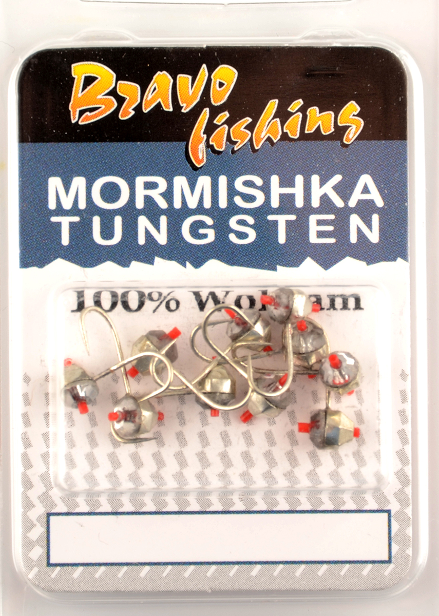 Мормышка вольфрам Bravo Fishing Шар с ушком, грань. кембрик и Swarovski 5.0 мм 0.90 гр Sil-белый