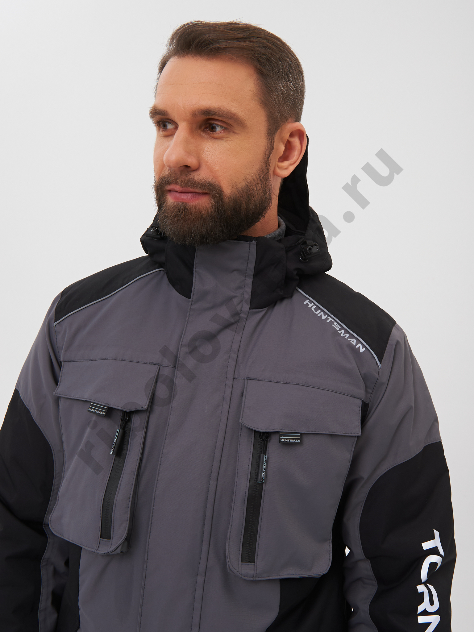 Костюм демисезонный Huntsman Торнадо (до -15 С) цв. Серый, тк. Breathable р. 52-54 рост 170-176