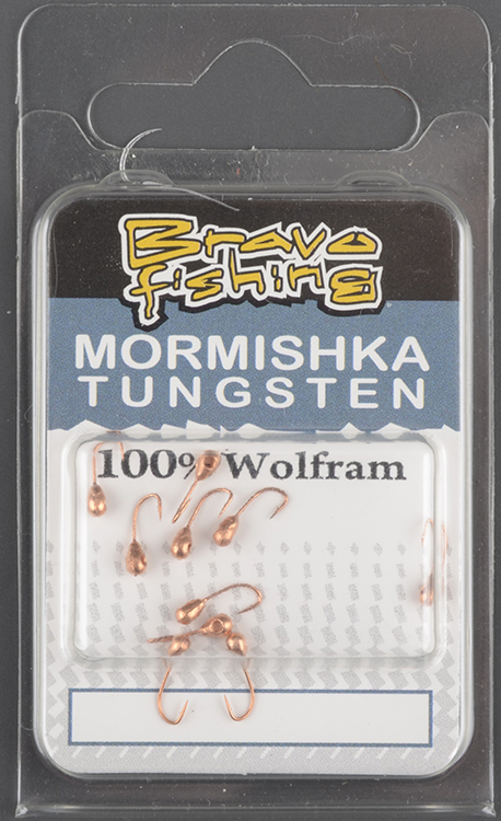 Мормышка вольфрам Bravo Fishing Капля с отверстием 2.0 мм 0.17 гр Cu