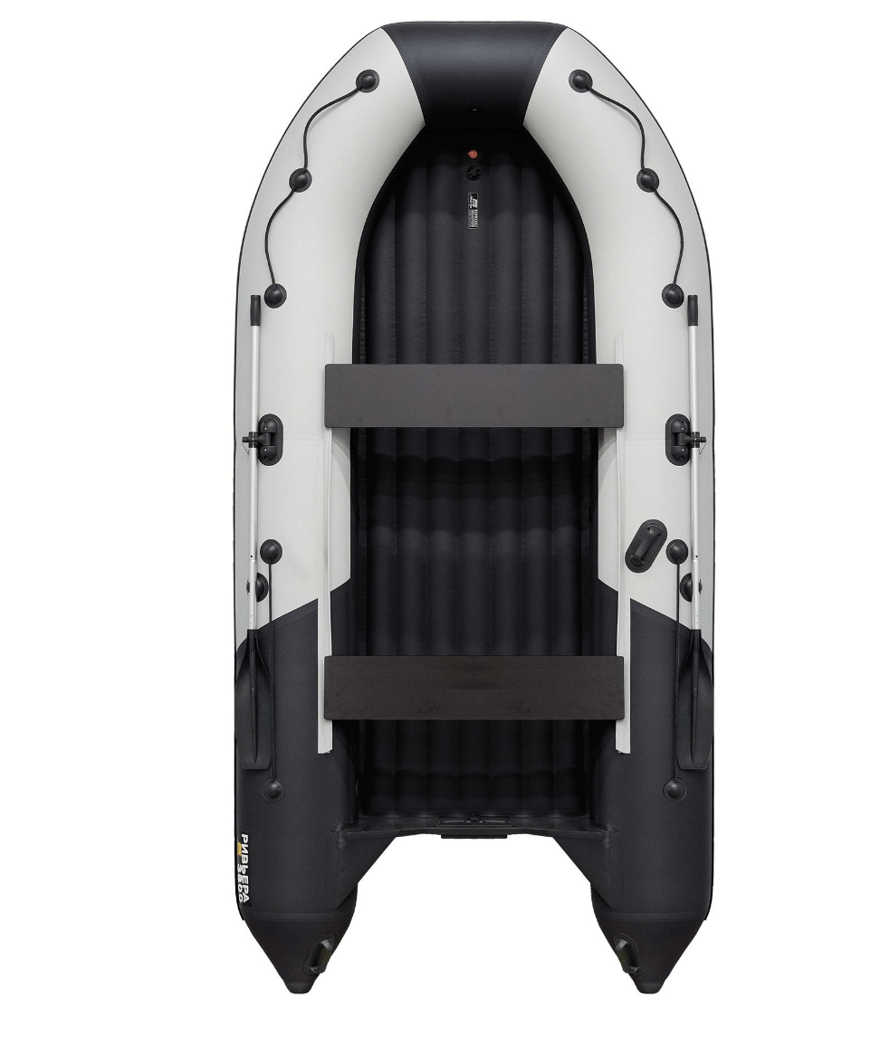 Лодка Ривьера Компакт 3800 НДНД комби светло-серый/черный