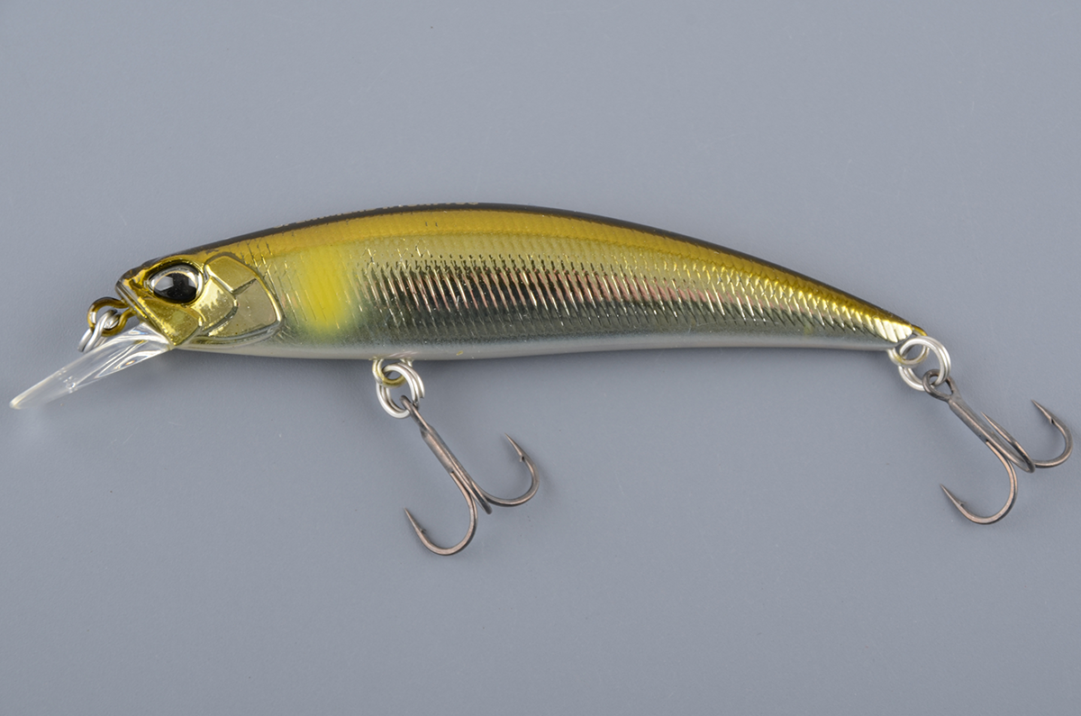 Воблер Duo Spearhead Ryuki 70S, 70 мм., 9.0 гр., 0,4-1,5м тонущ., # Half Mirror Ayu DRA3050