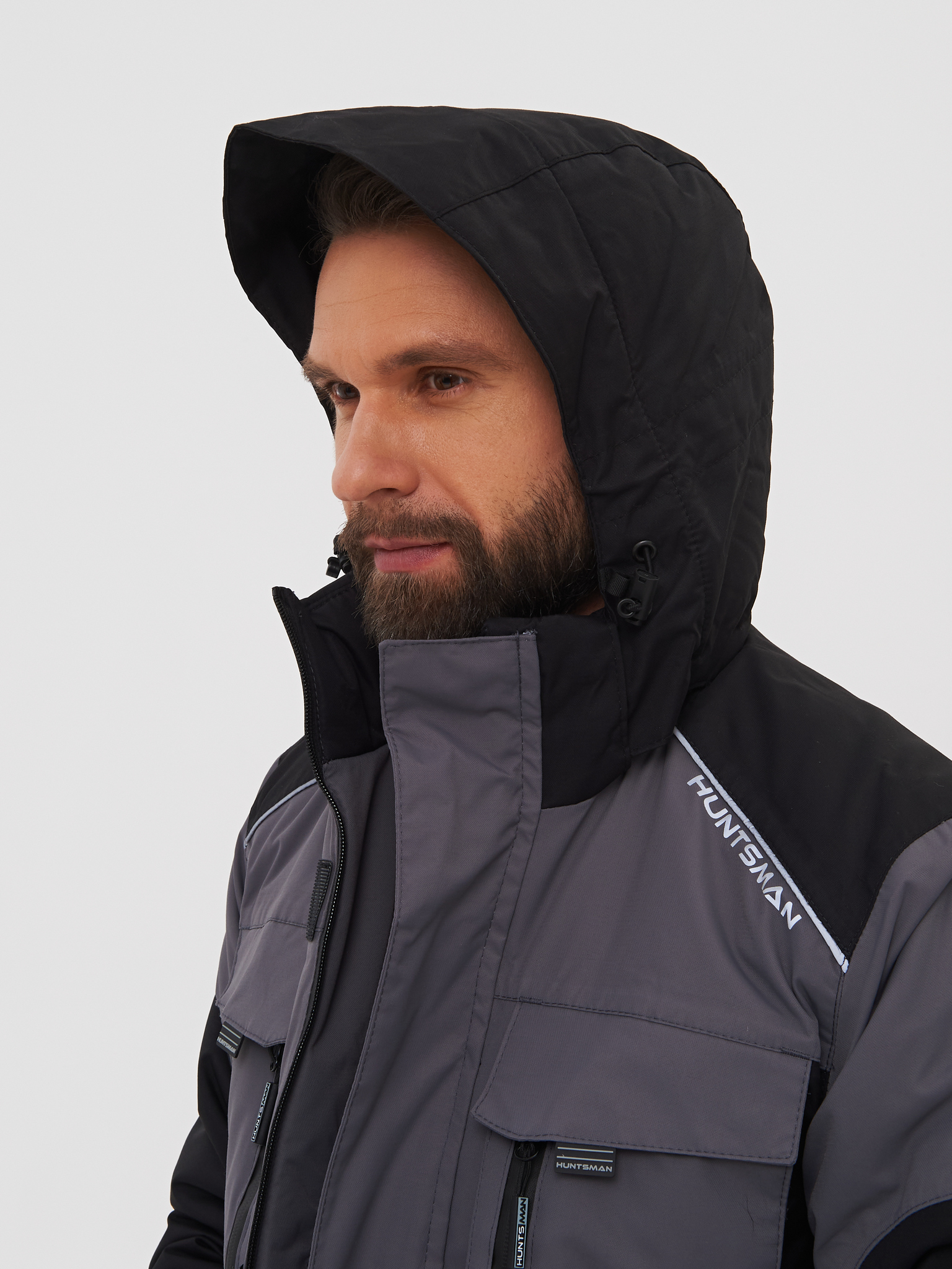 Костюм демисезонный Huntsman Торнадо (до -15 С) цв. Серый, тк. Breathable р. 48-50 рост 170-176