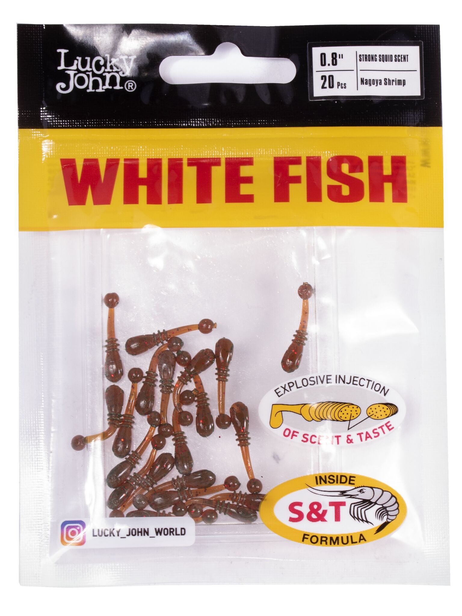 Силиконовая приманка Lucky John Pro Series White Fish 0.8in 2.0см /085 (20шт/уп)