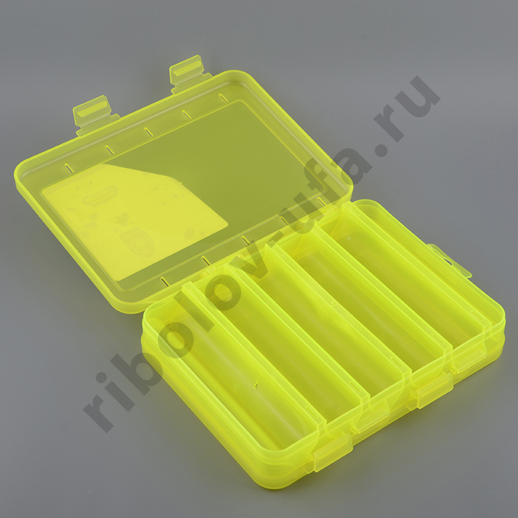 Коробка ВБ-3 для воблеров и балансиров 2-х стор. (5+5отд)(200*160*45мм) цв. желтый Три Кита