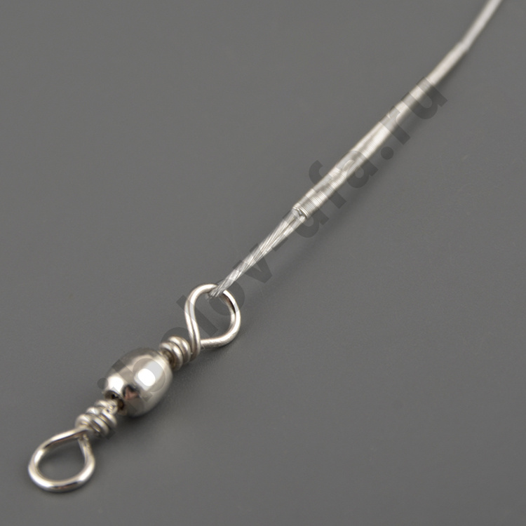 Поводок сталь No name 13кг 1х7 (15см,18см,22см,25см,28см) серебро 