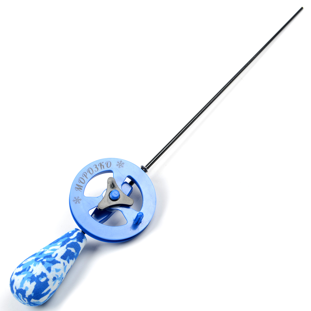 Удочка зимняя Морозко капелька камуфляж/синий