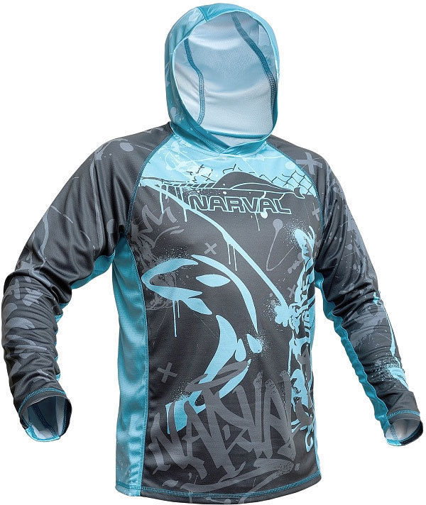 Лонгслив с капюшоном Volga Baits Narval Street Art Graphite р52