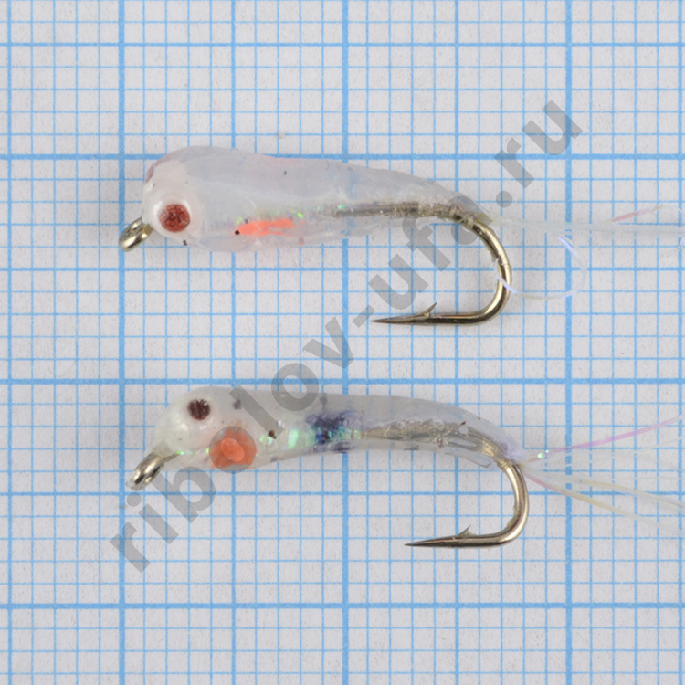 Малек-пыздрик кр.№10 хвост распуш. 30мм, цв. прозрачно-перламутр #006