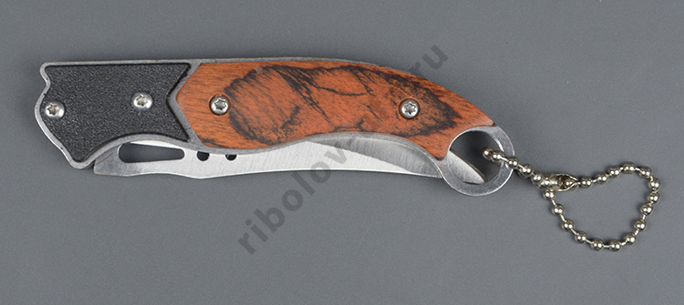 Нож туристический Следопыт, деревянная ручка, дл.клинка 70мм PF-PK-12