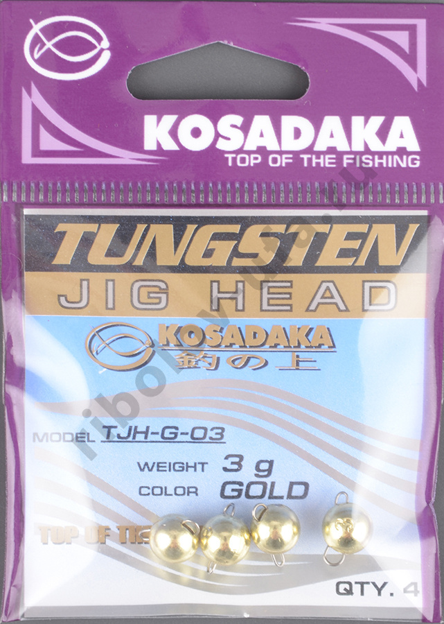 Груз вольфрамовый Kosadaka чебурашка Разборная 2 гр., Gold (5шт/уп) 