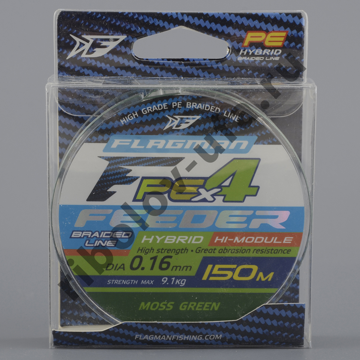 Шнур Flagman PE Hybrid F4 Feeder 150м Moss Green 0,16м 8.5кг