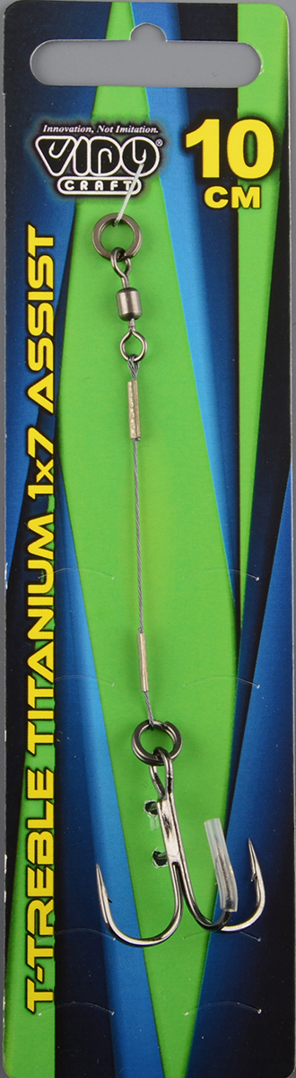 Титановый ассист с тройником Vido 1х7 T-Treble, дл.10см