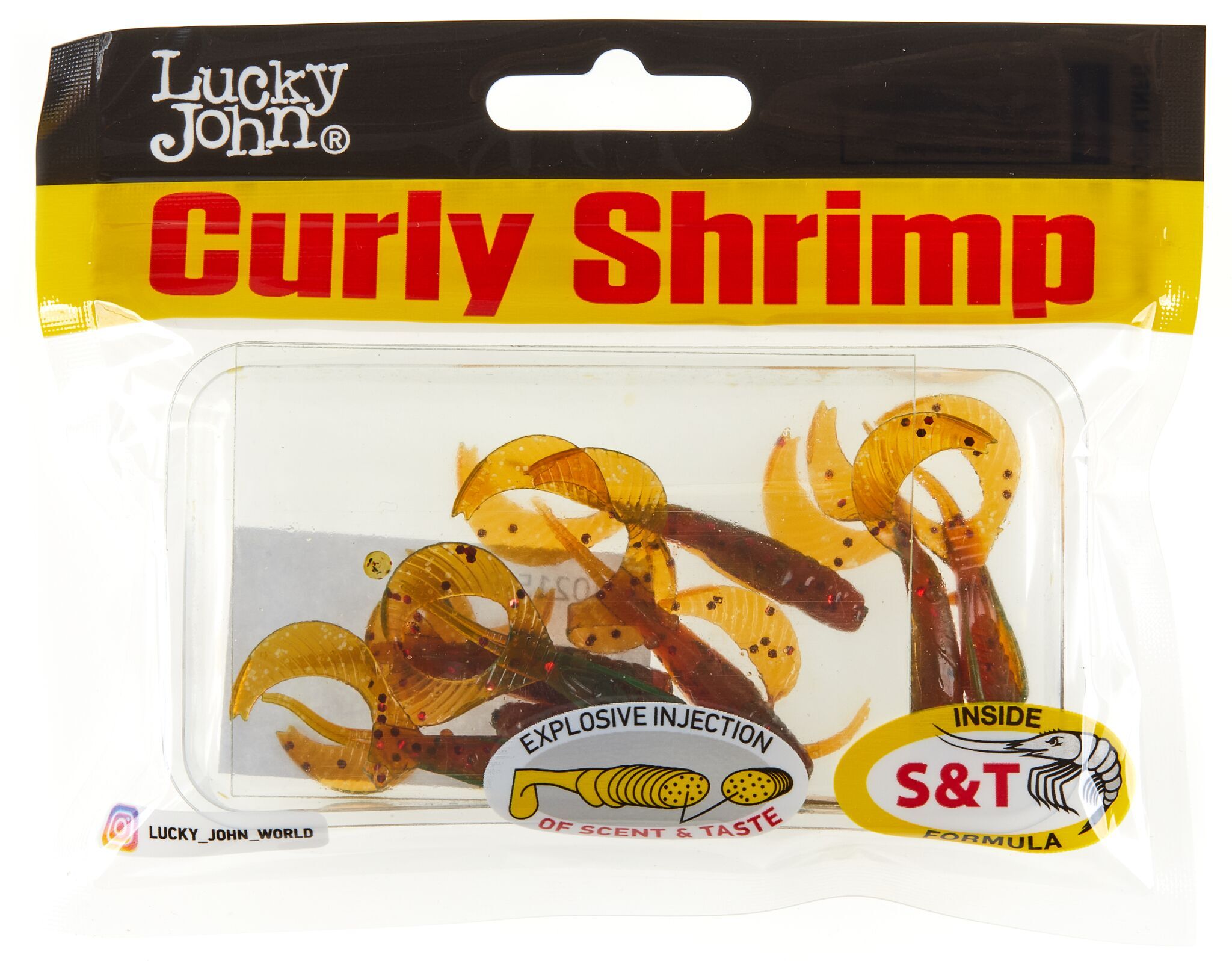 Силиконовая приманка Lucky John Pro Series Curly Shrimp 2.0in 5.0см /PA16
