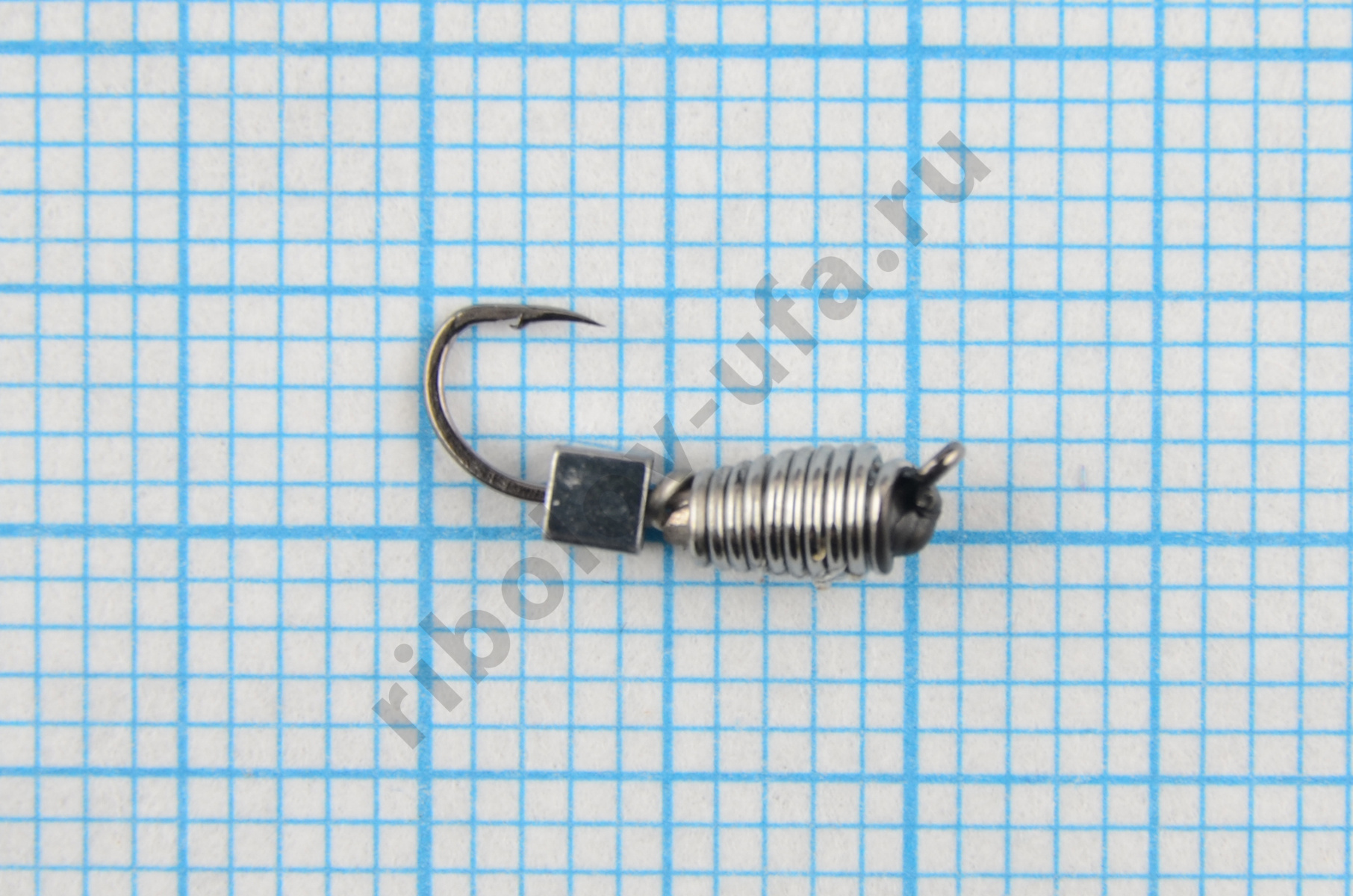 Мормышка Владимирский вольфрам Капля рифленая серебро с кубиком серебро 2мм 0,3гр