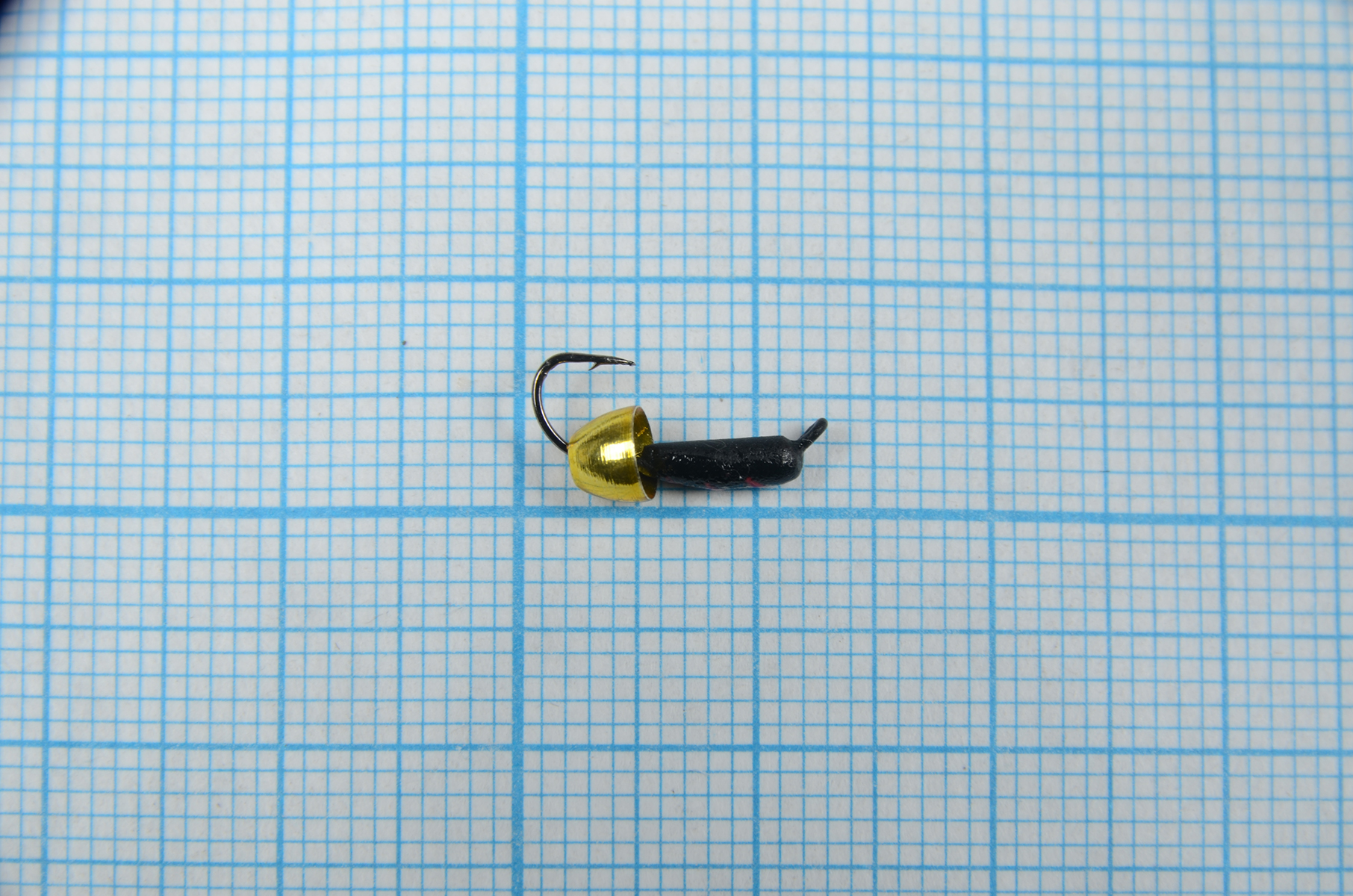 Мормышка Владимирский вольфрам Гвоздик с латунным колокольчиком Metallic Yellow 2мм 0,5г