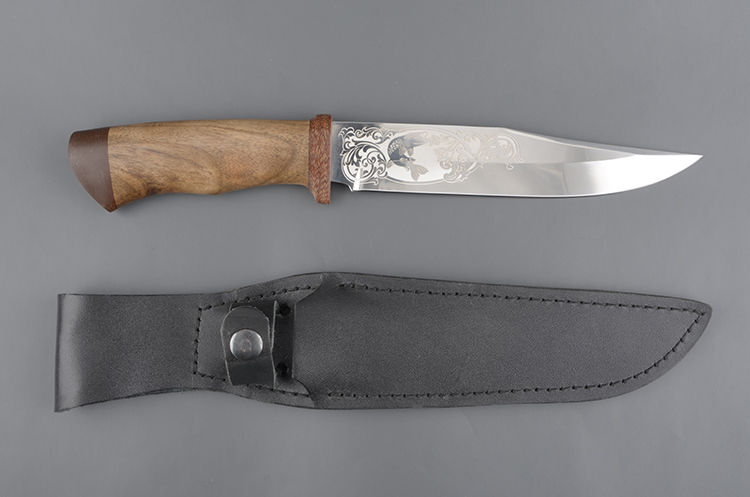 Нож Таганай (С) Рыбак, рукоять: орех