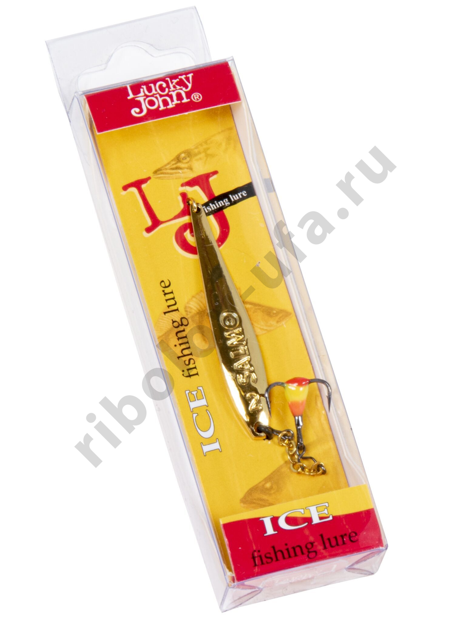 Блесна зимняя вертикал.Lucky John S-2-Z c цепочкой и тройником 4г G